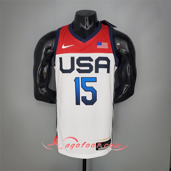 Maillot Jeux Olympiques (Booker #15) USA Team 2021 Blanc