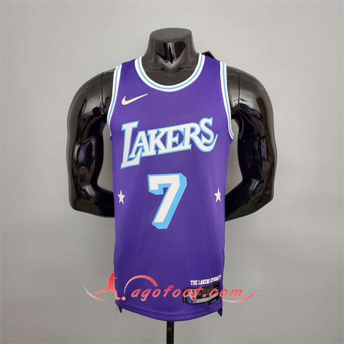 Maillot Los Angeles Lakers (Anthony #7) Pourpre 75th Anniversary City Edition