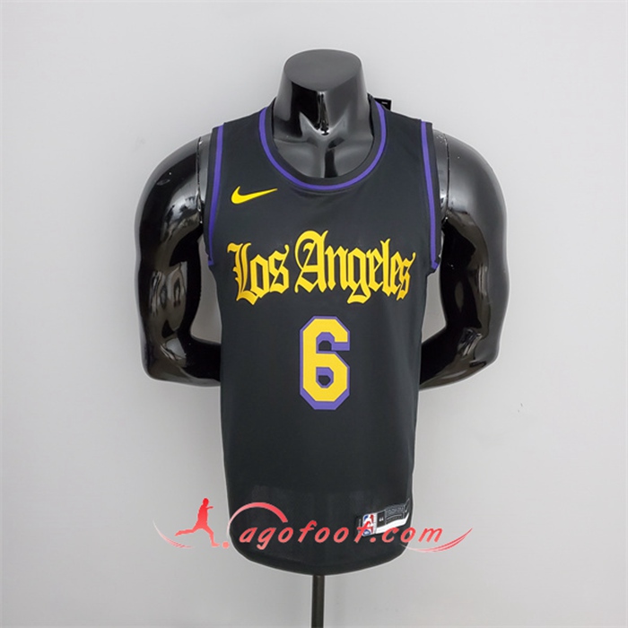 Maillot Los Angeles Lakers (James #6) 2021 Noir