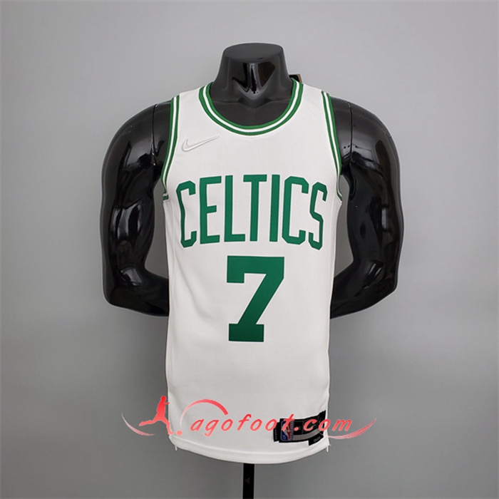 Maillot Boston Celtics (Brown #7) Blanc 75th Anniversary