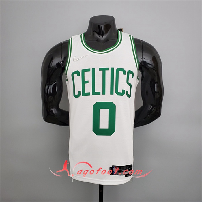Maillot Boston Celtics (Tatum #0) Blanc 75th Anniversary