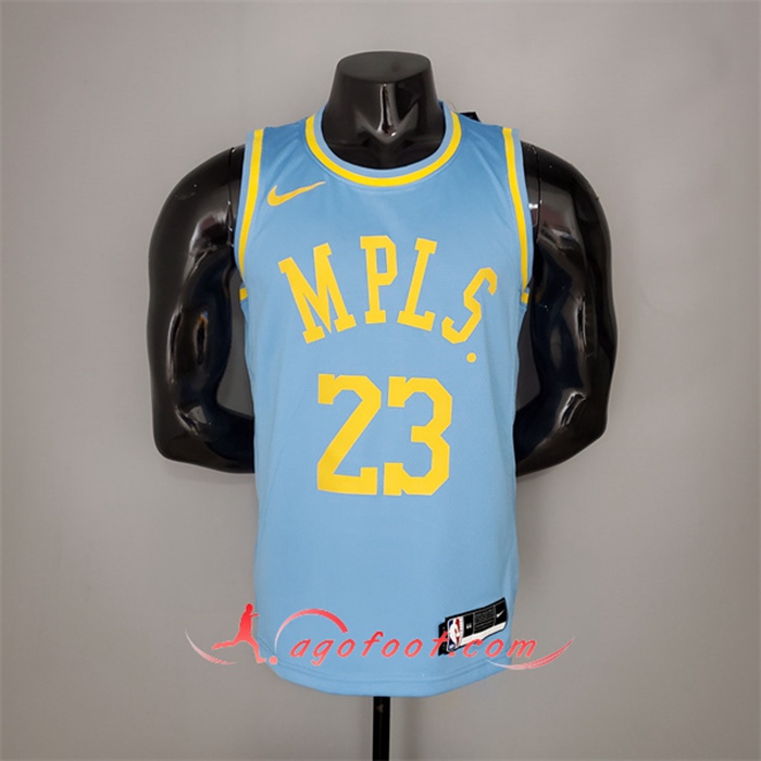 Maillot Los Angeles Lakers (James #23) 2021 Bleu Minneapolis Edition