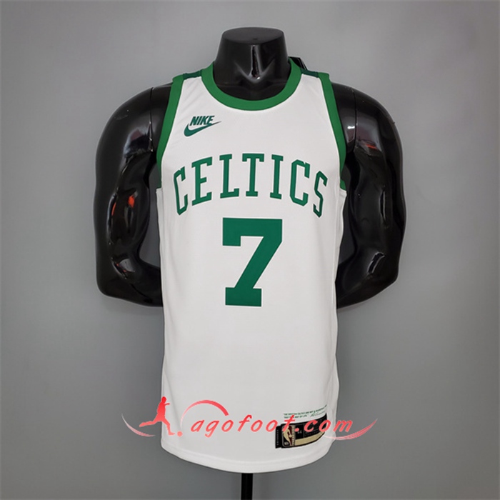 Nouveau Maillot Boston Celtics (Brown #7) Blanc 75th Anniversary
