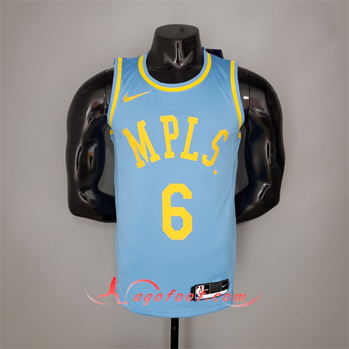 Maillot Los Angeles Lakers (James #6) 2021 Bleu Minneapolis Edition