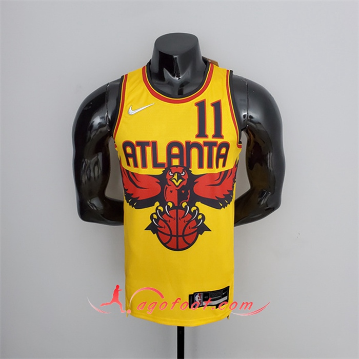 Maillot Atlanta Hawks (Young #11) Jaune 75th Anniversary City Edition
