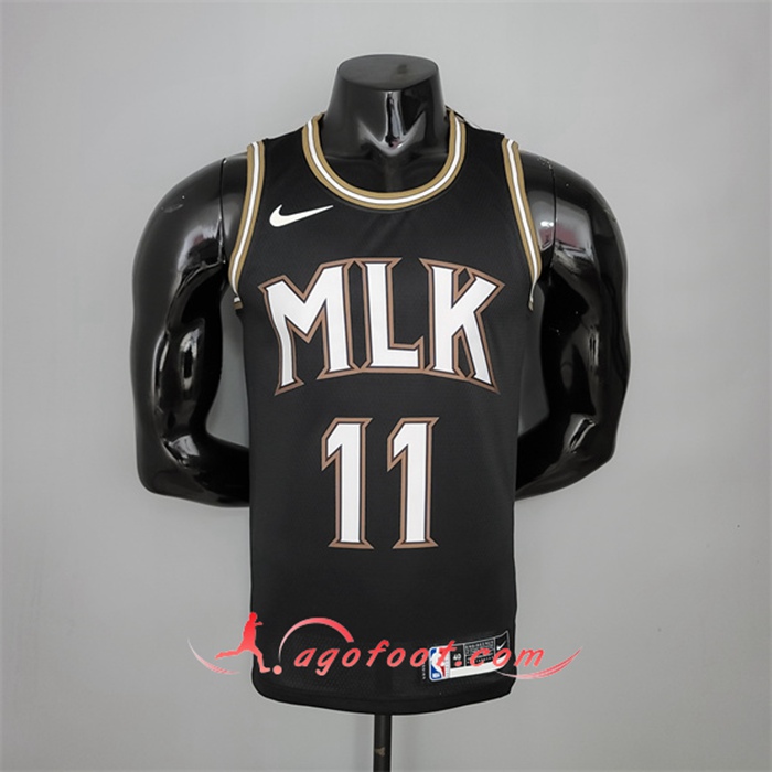 Nouveau Maillot Atlanta Hawks (Young #11) Noir City Edition