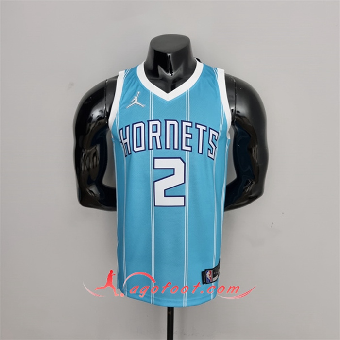Maillot Charlotte Hornets (Ball #2) Bleu 75th Anniversary