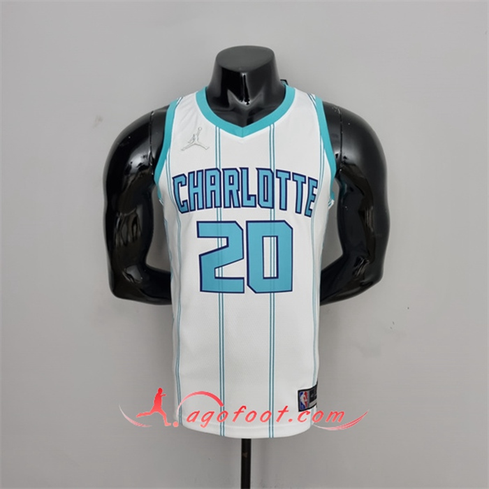Maillot Charlotte Hornets (Hayward #20) Blanc 75th Anniversary