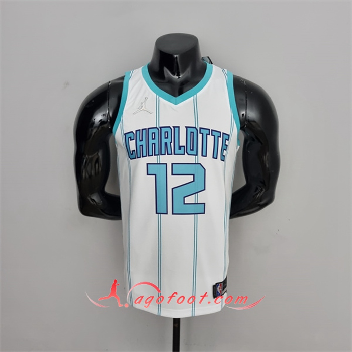 Maillot Charlotte Hornets (Oubre #12) Blanc 75th Anniversary