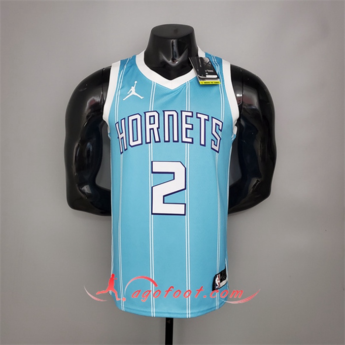 Nouveau Maillot Charlotte Hornets (Ball #2) Bleu