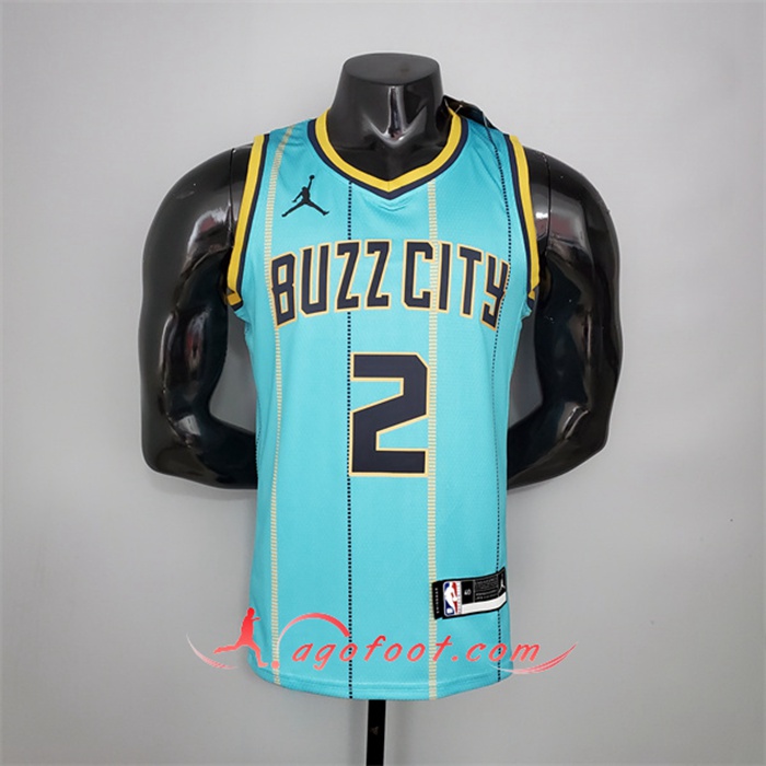 Nouveau Maillot Charlotte Hornets (Ball #2) Vert