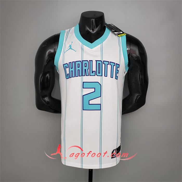 Nouveau Maillot Charlotte Hornets (Ball #2) Blanc