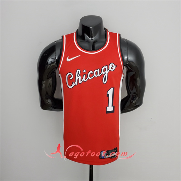 Maillot Chicago Bulls (Rose #1) Rouge 75th Anniversary City Edition