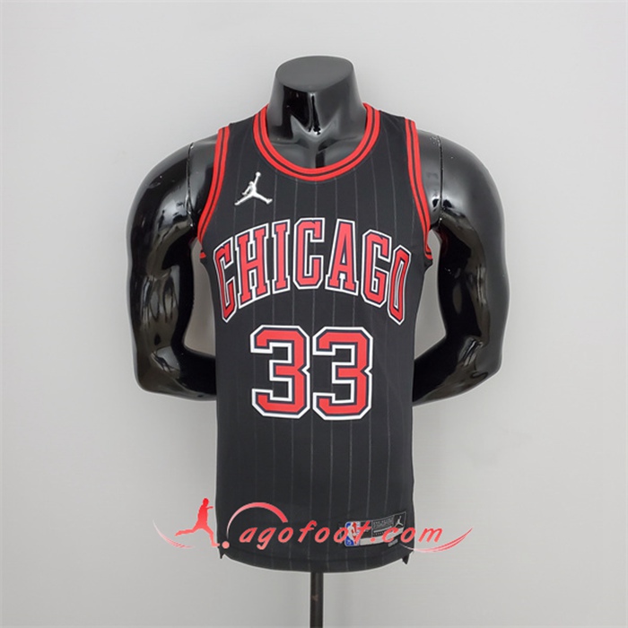 Maillot Chicago Bulls (Pippen #33) Noir 75th Anniversary
