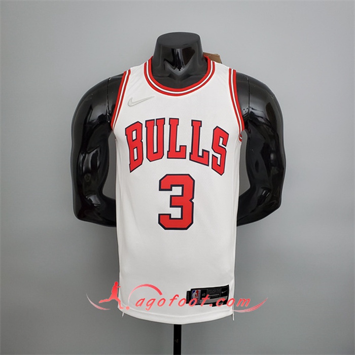 Maillot Chicago Bulls (Wade #3) Blanc 75th Anniversary