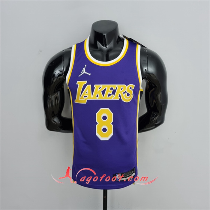 Maillot Los Angeles Lakers (Bryant #8) Pourpre 75th Anniversary