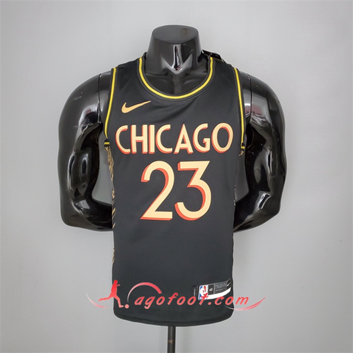 Maillot Chicago Bulls (Jordan #23) Noir Team City Edition