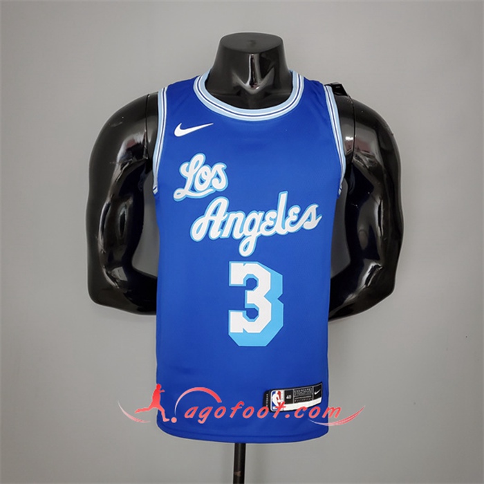 Maillot Los Angeles Lakers (Davis #3) 2021 Retro Bleu