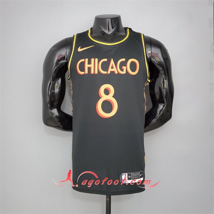Nouveau Maillot Chicago Bulls (Lavine #8) Noir City Edition