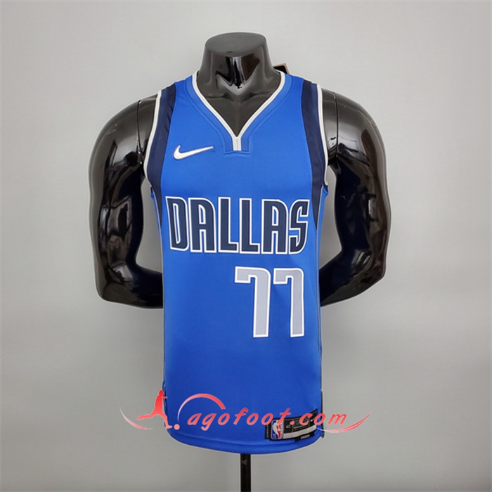 Maillot Dallas Mavericks (Doncic #77) Bleu 75th Anniversary