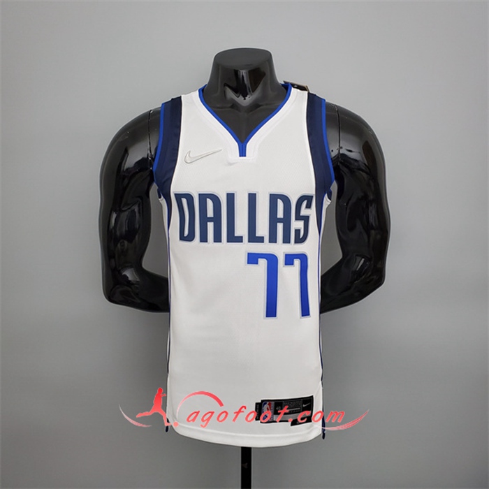 Maillot Dallas Mavericks (Doncic #77) Blanc 75th Anniversary