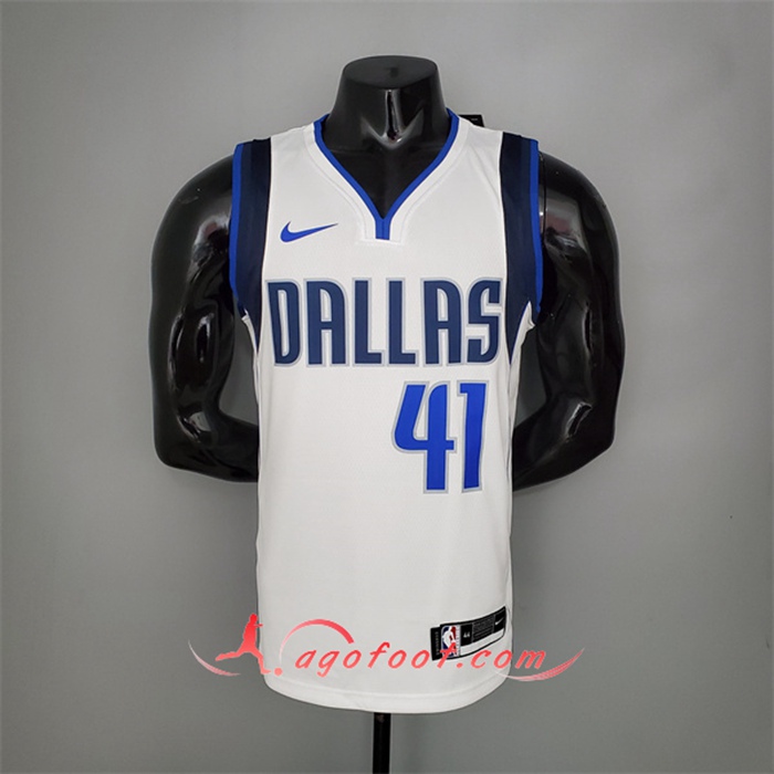 Maillot Dallas Mavericks (Nowitzki #41) Domicile Blanc