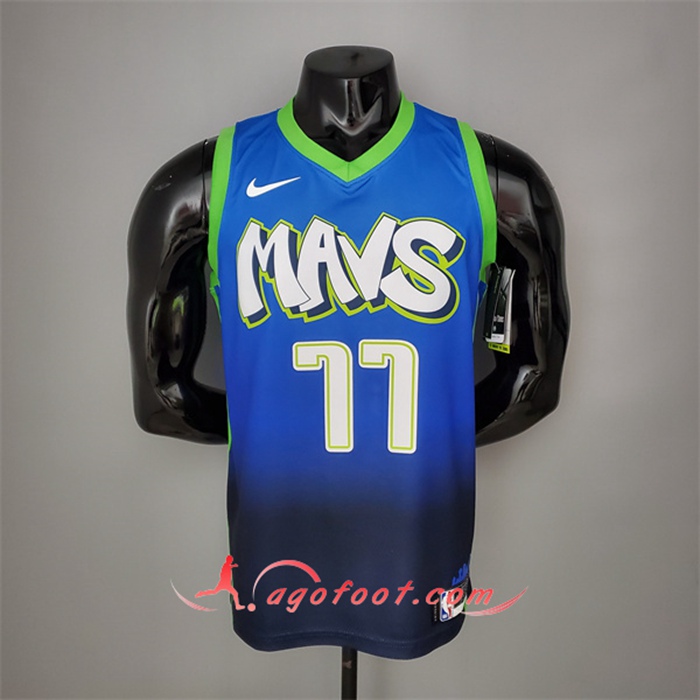 Maillot Dallas Mavericks (Doncic #77) Bleu Idol