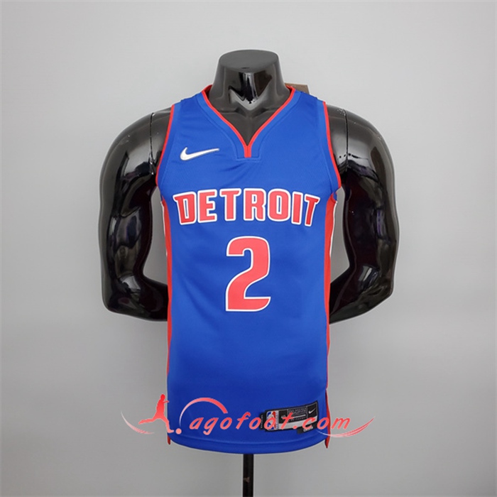 Maillot Detroit Pistons (Cunningham #2) Bleu 75th Anniversary