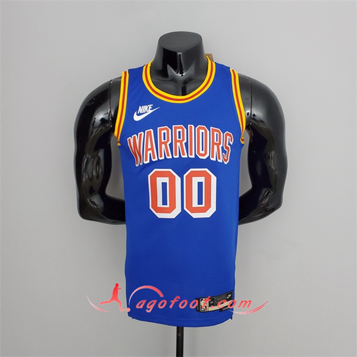 Maillot Golden State Warriors (Cuminga #00) Bleu Retro 75th Anniversary