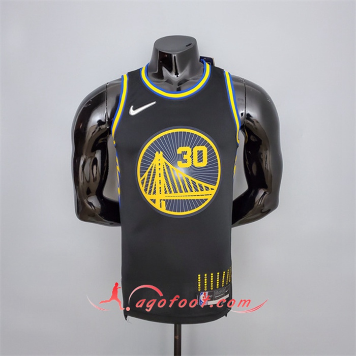 Maillot Golden State Warriors (Curry #2974) Noir 75th Anniversary