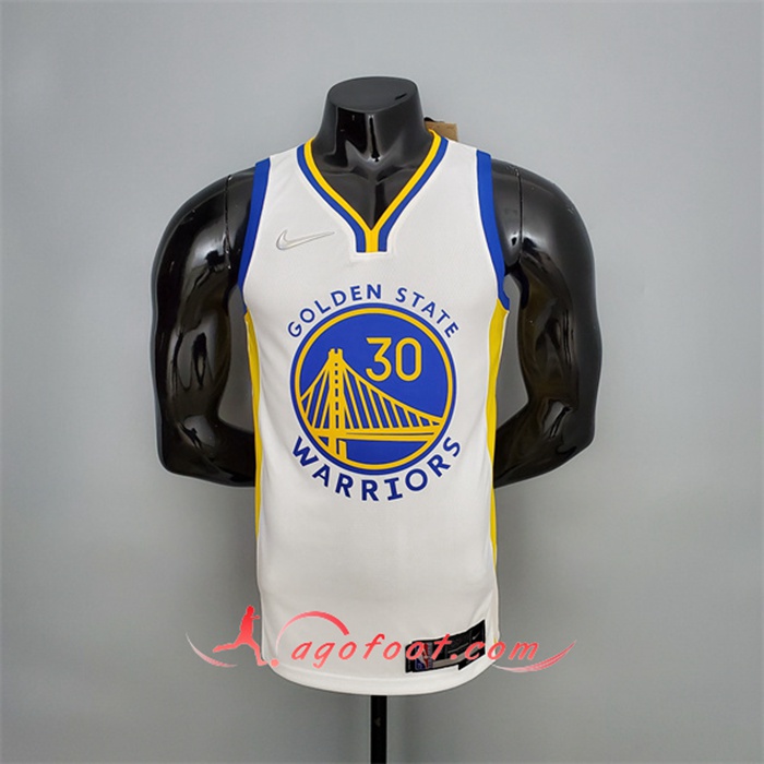 Maillot Golden State Warriors (Curry #2974) Blanc 75th Anniversary