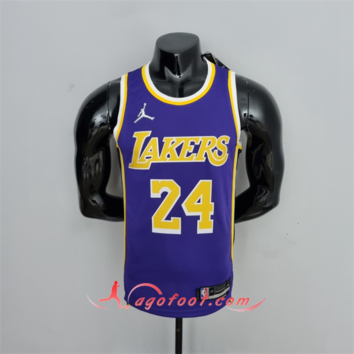 Maillot Los Angeles Lakers (Bryant #24) Pourpre 75th Anniversary