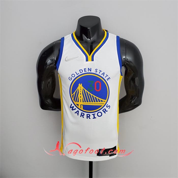 Maillot Golden State Warriors (Curry #30) Blanc 75th Anniversary Mexique Edition