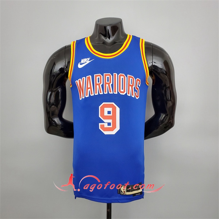 Maillot Golden State Warriors (Iguodala #9) Bleu Retro 75th Anniversary