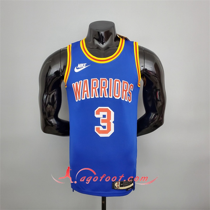 Maillot Golden State Warriors (Poole #3) Bleu Retro 75th Anniversary
