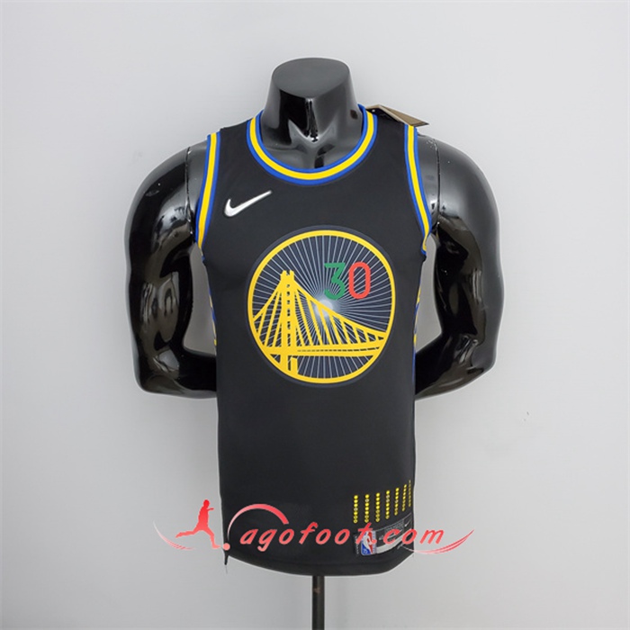 Maillot Golden State Warriors (Curry #30) Noir 75th Anniversary Mexique Edition