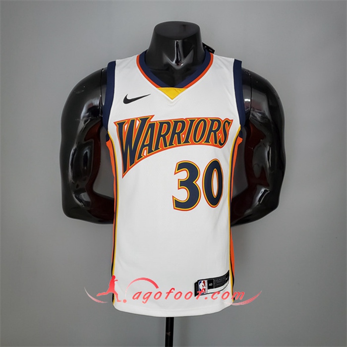 Maillot Golden State Warriors (Curry #30) Blanc Recrue