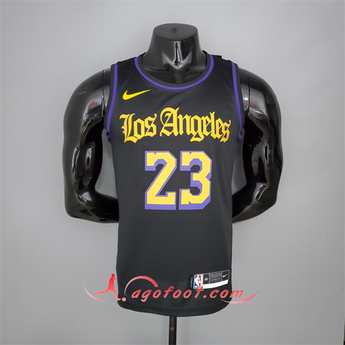 Maillot Los Angeles Lakers (James #23) 2021 Noir