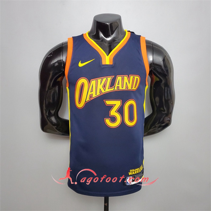 Nouveau Maillot Golden State Warriors (Curry #30) Bleu Royal City Edition