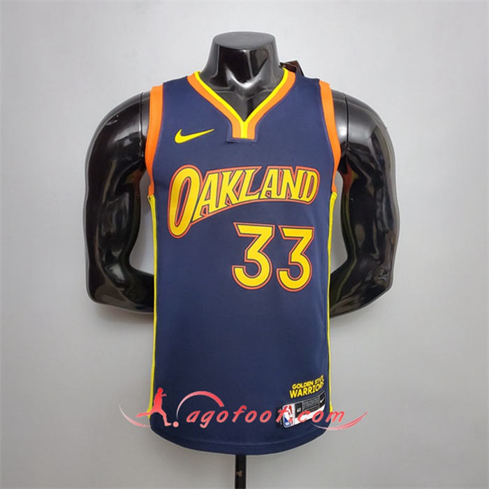 Nouveau Maillot Golden State Warriors (Wiseman #33) Bleu Royal City Edition