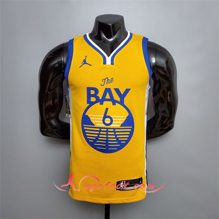 Nouveau Maillot Golden State Warriors (Young #6) Jaune