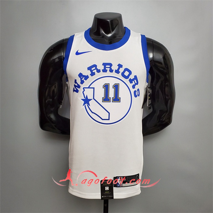 Maillot Golden State Warriors (Thompson #11) Blanc Retro Version