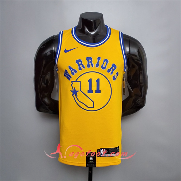 Maillot Golden State Warriors (Thompson #11) Jaune Retro Version