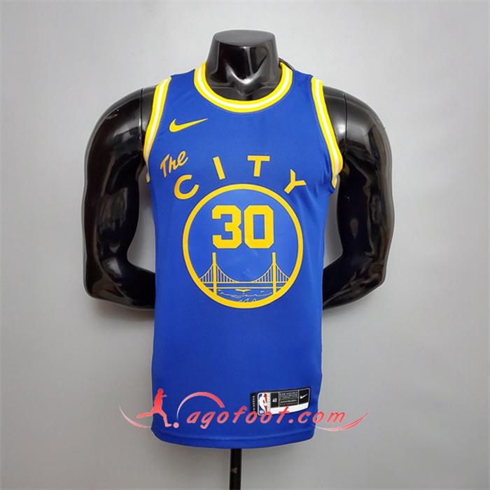 Maillot Golden State Warriors (Curry #30) Bleu Tram Version