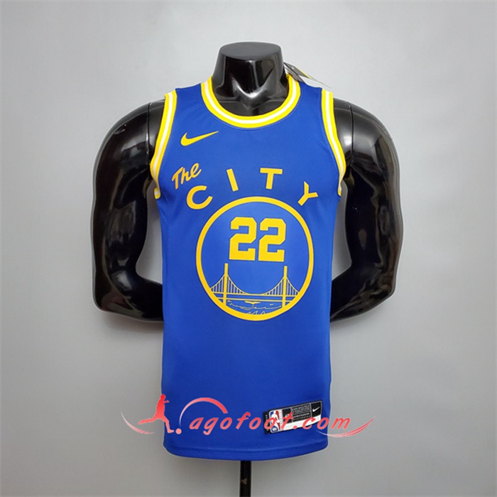 Maillot Golden State Warriors (Wiggins #22) Bleu Tram Version