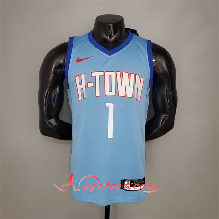 Maillot Houston Rockets (McGrady #1) 2021 Bleu City Edition