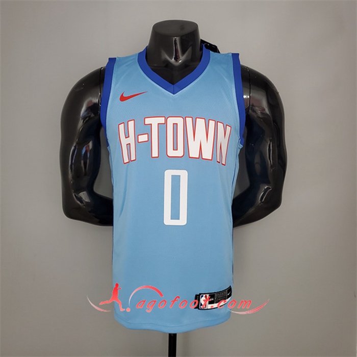 Maillot Houston Rockets (Westbrook #0) 2021 Bleu City Edition