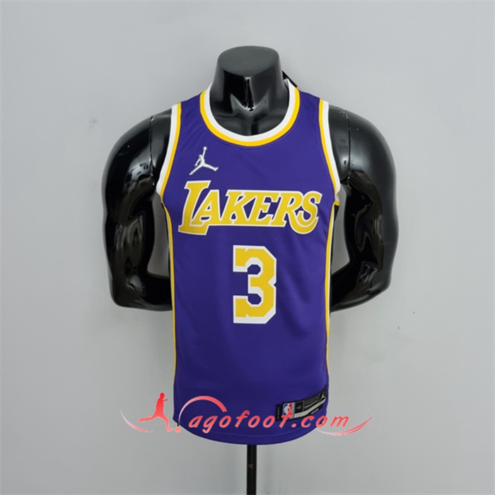 Maillot Los Angeles Lakers (Davis #3) Pourpre 75th Anniversary