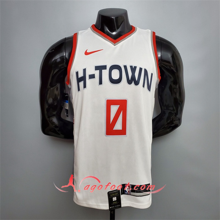 Maillot Houston Rockets (Westbrook #0) Blanc City Edition