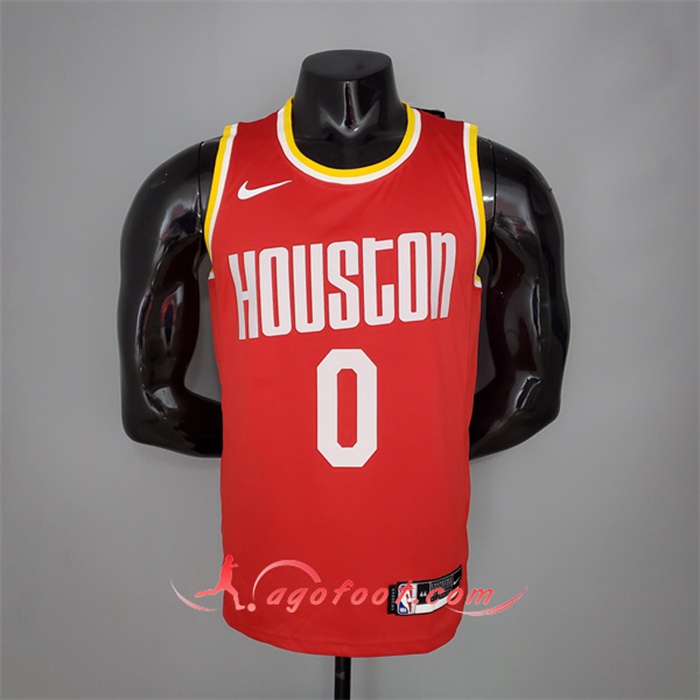 Maillot Houston Rockets (Westbrook #0) Retro Rouge